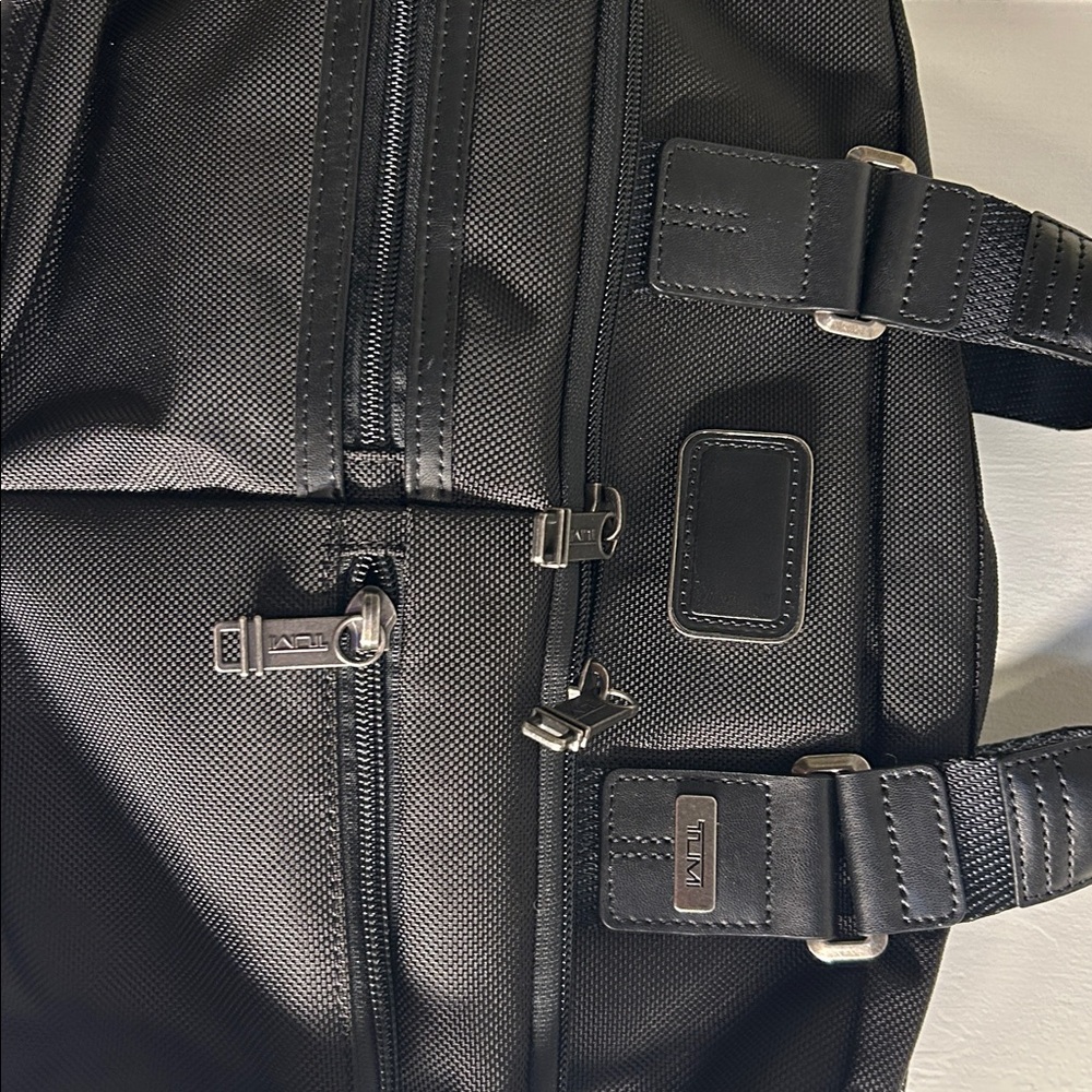 Tumi Alpha Bravo Briefcase Laptop Nylon Leather Black - Picture 3 of 13
